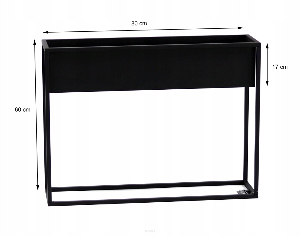 Metalowa donica kwietnik LOFT osłona 60x80x21cm Średnica 21 cm