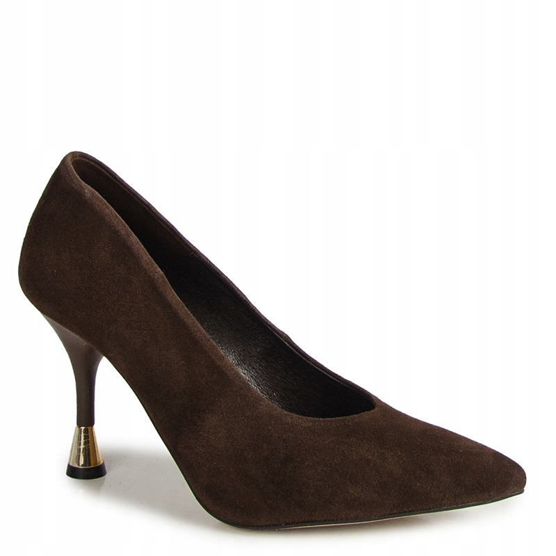 Karino 5830 Hnědé Čokoládové Kožené Lodičky 39