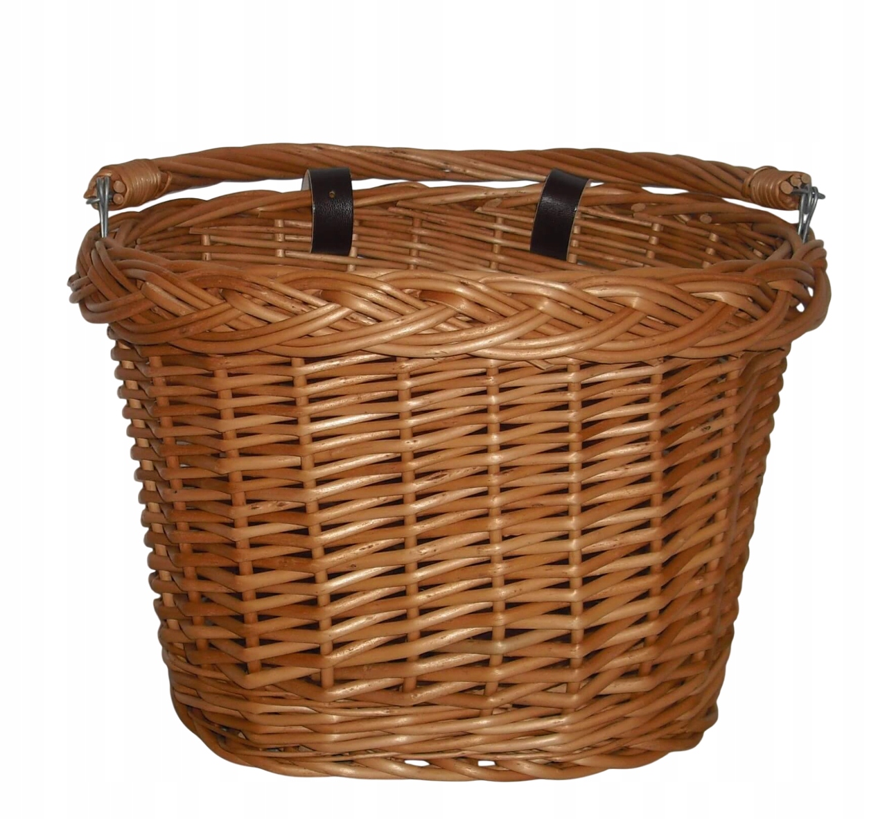 Wiklinowy koszyk na rower Dziecięcy Naturalny kosz rowerowy dla Dzieci