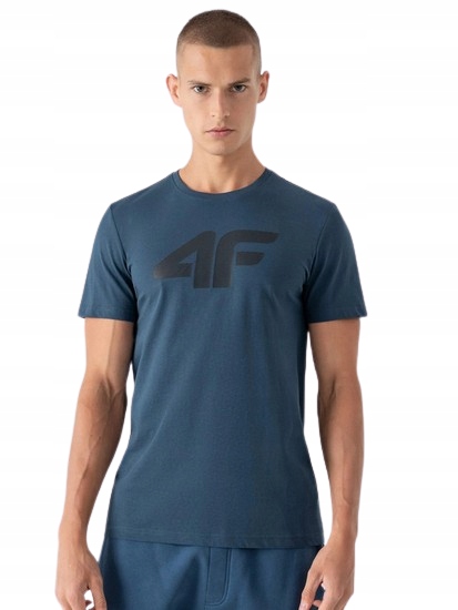 

T-shirt męski 4F H4L22 TSM353 denim