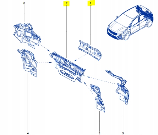 PAS TYŁ TYLNY DACIA SANDERO III STEPWAY 21-