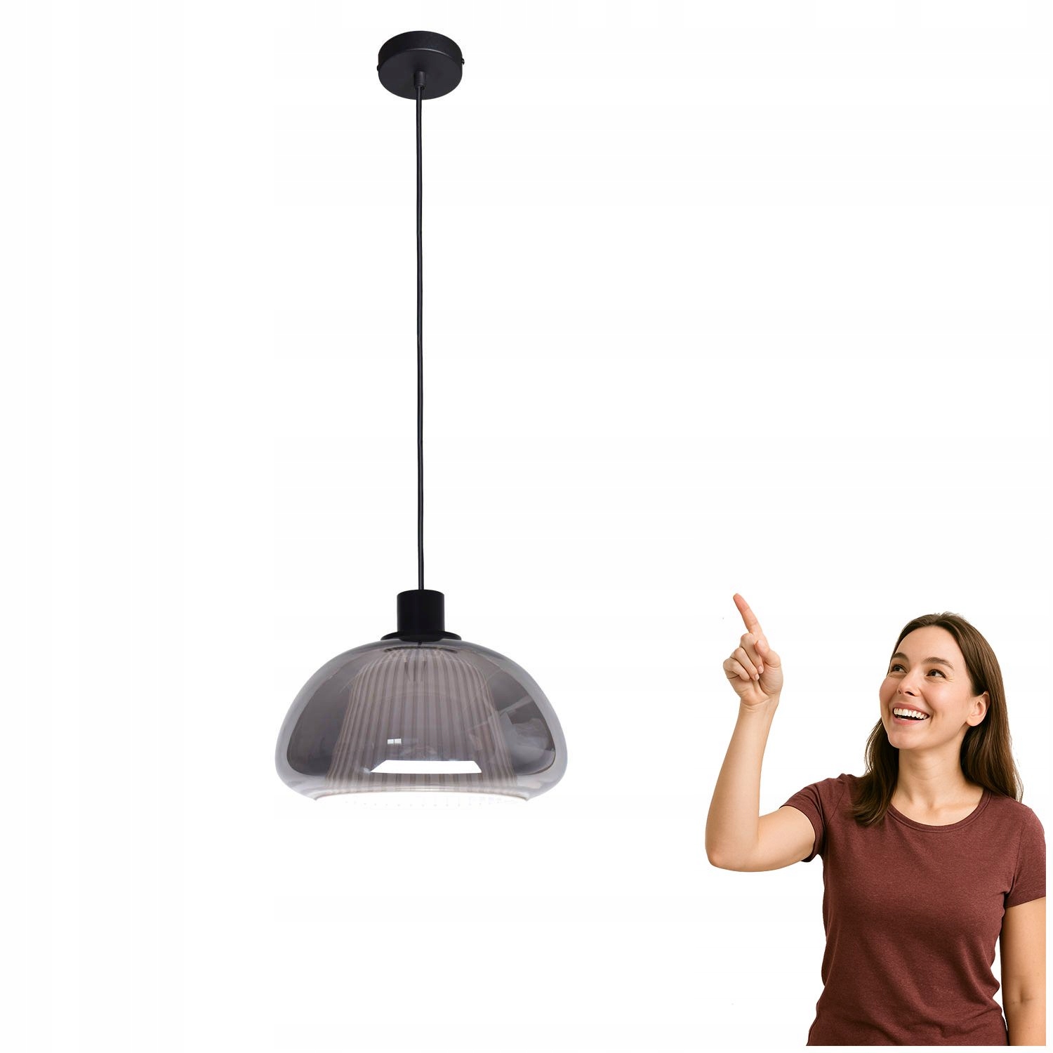 Závesná lampa Apiro PND-84638-BK-SG Italux