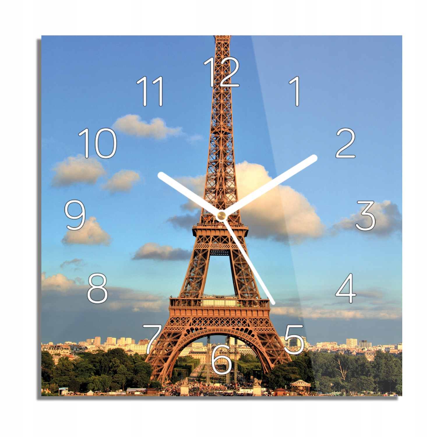 

Miasto wieża Paryż zegar szklany do kuchni 30x30