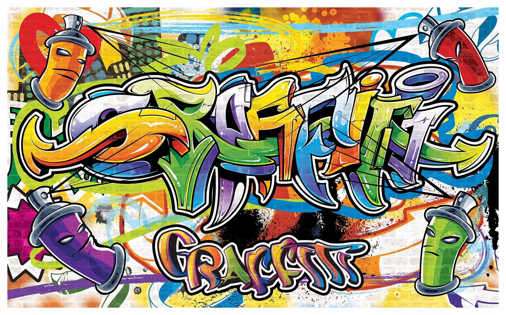 Fototapeta Graffiti Street Art Farebná vinylová do izby 208x146 lepidlo