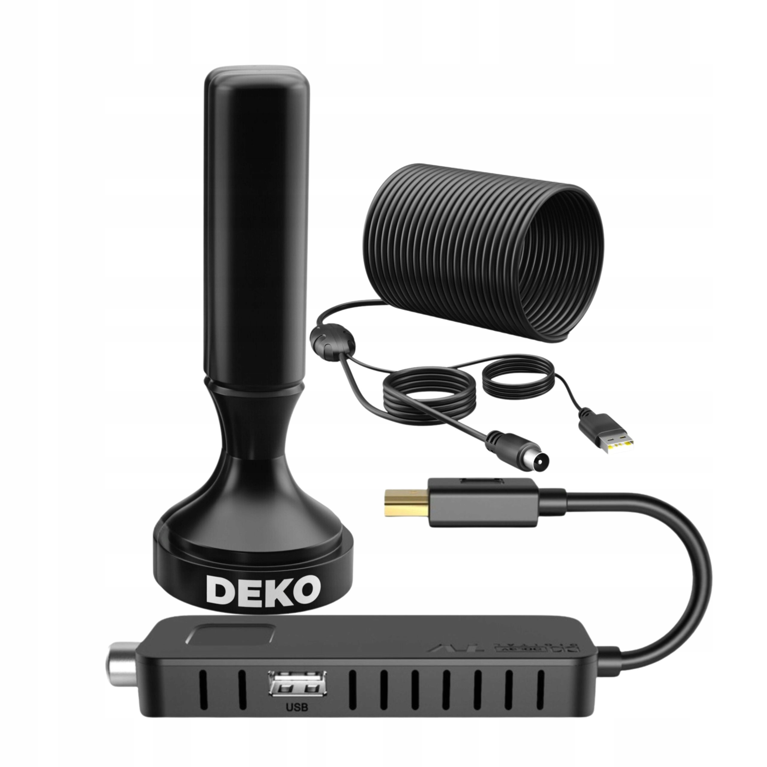 Dekodér Tuner DVB-T2TV Deko Tv Mini Vnitřní Pokojová Anténa DVBT2 Hevc