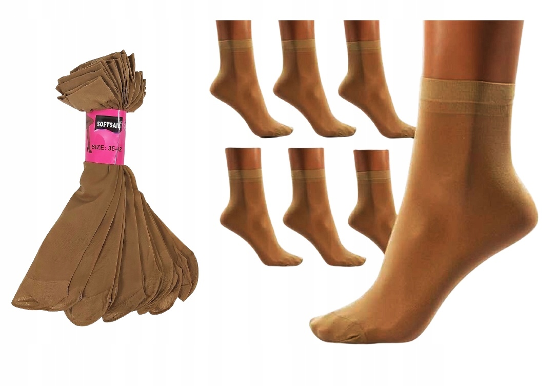 

Mocne Skarpety Rajstopowe 10 Par Lycra