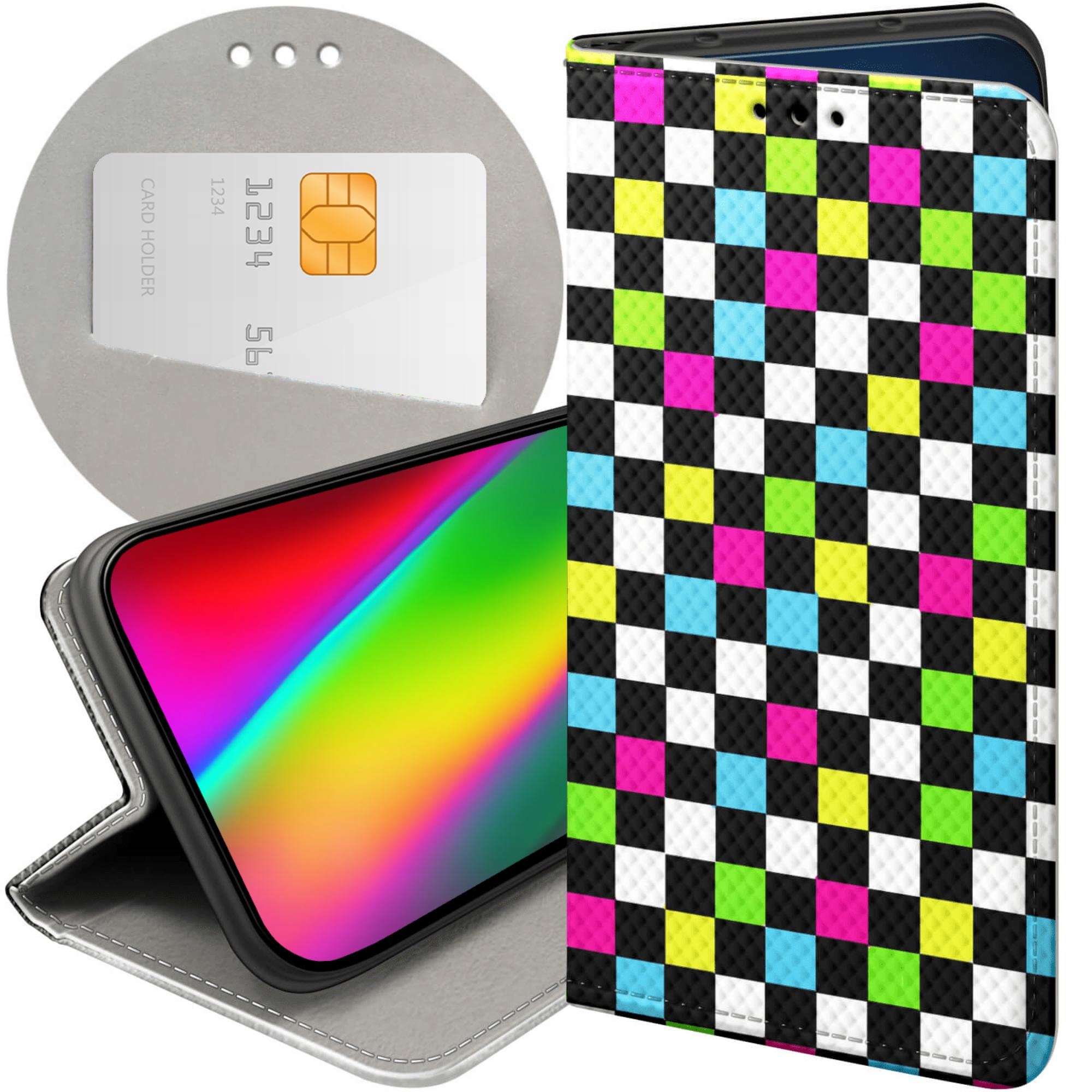Etui Z Klapką Do Samsung Galaxy J7 2017 Kratka Kratki Krata Futerał