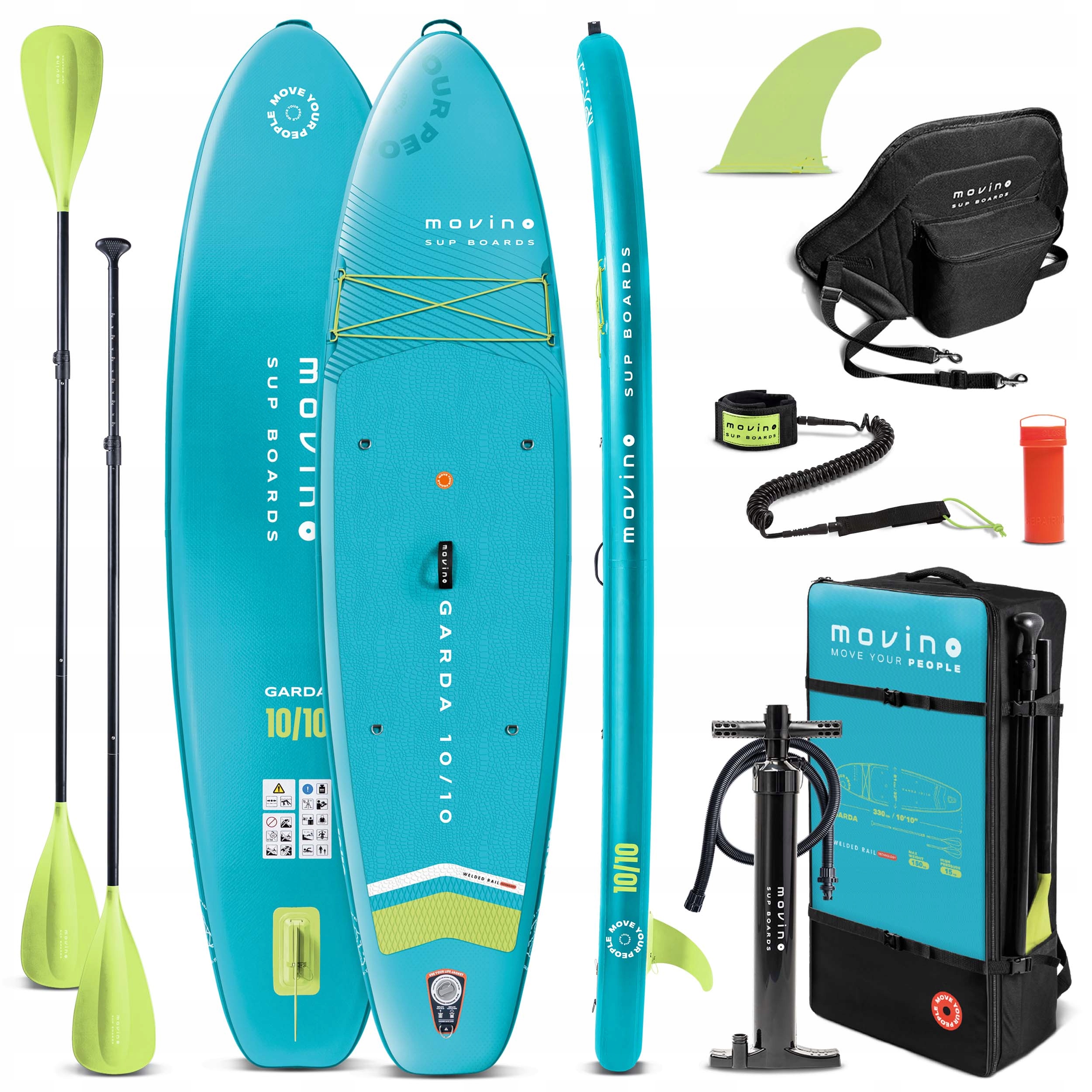 Deska Sup Movino Garda 10'10" Allround Zestaw 2w1 Zgrzewane Krawędzie