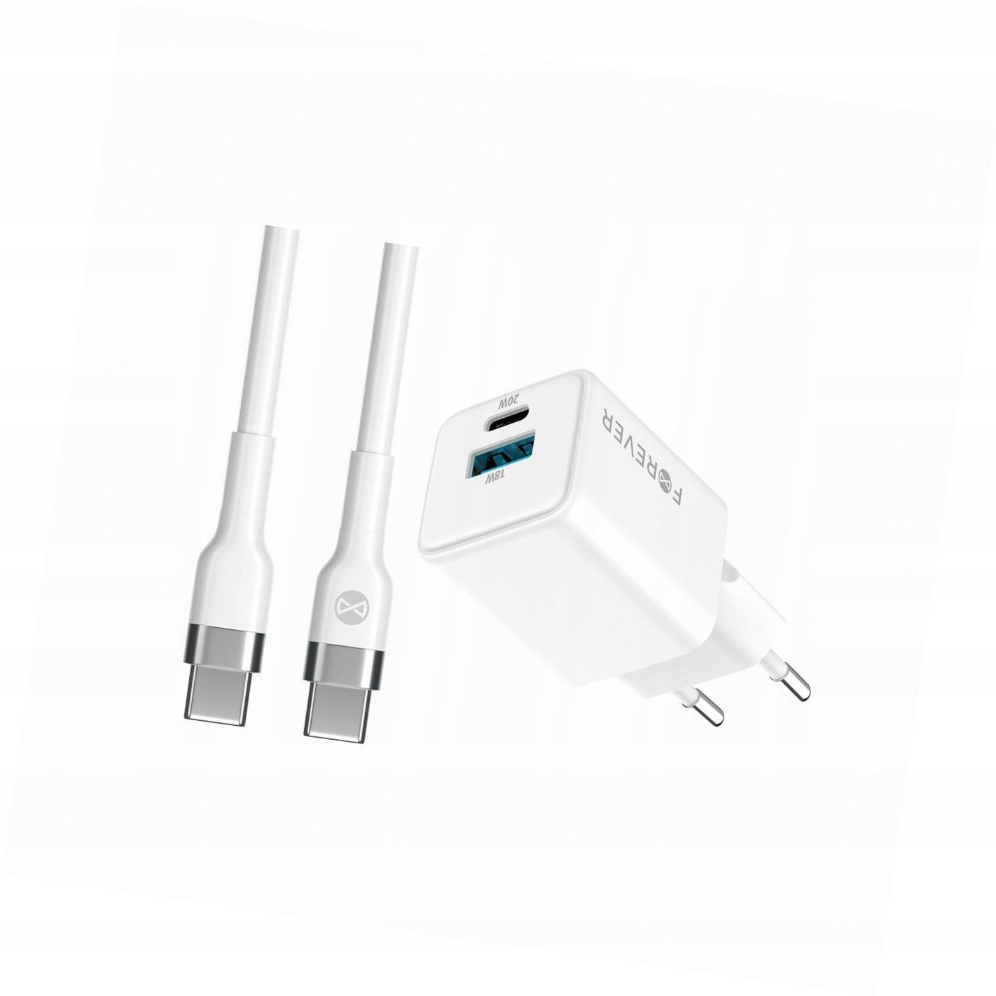 Szybka ładowarka GaN 20W 2 wejścia Usb i Usb-c z kablem do Xiaomi Poco M5s