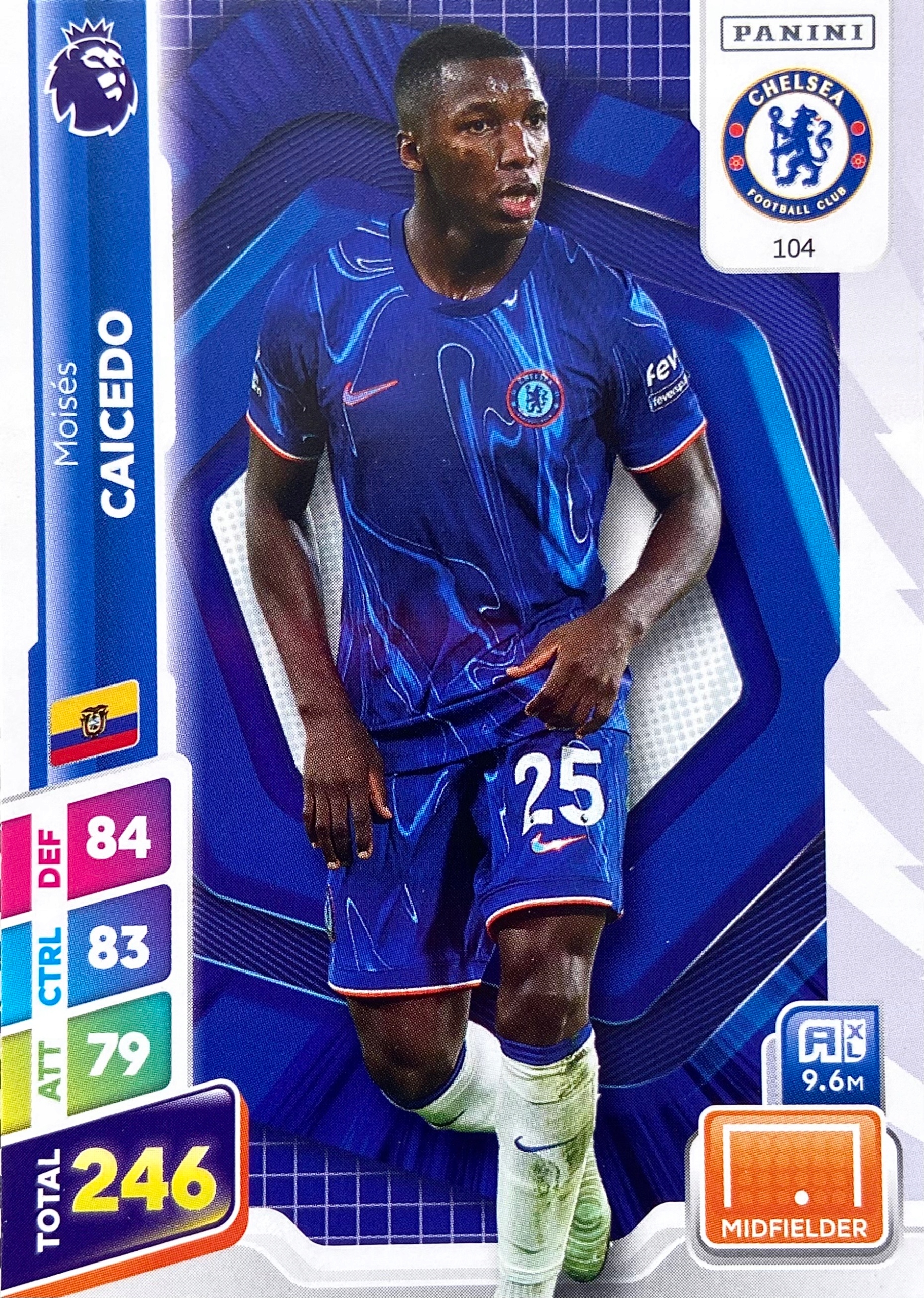 Premier League Plus 2025 Base 104 Moises Caicedo Chelsea
