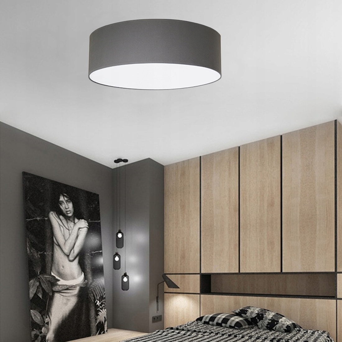 LAMPA PLAFON SUFITOWY LP-1 LED E27 ŻYRANDOL FI30 SALON SYPIALNIA BIURO HOL Liczba punktów światła 2