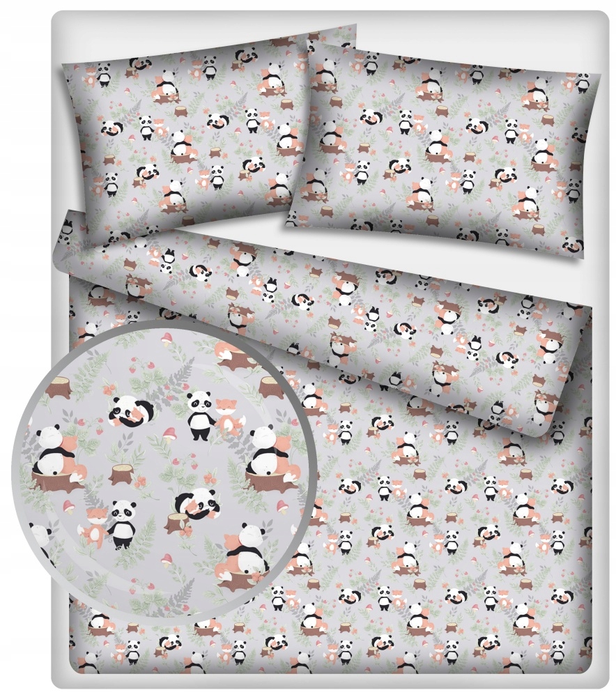 

Pościel Bawełna Komplet 160x200 Zakochana Panda