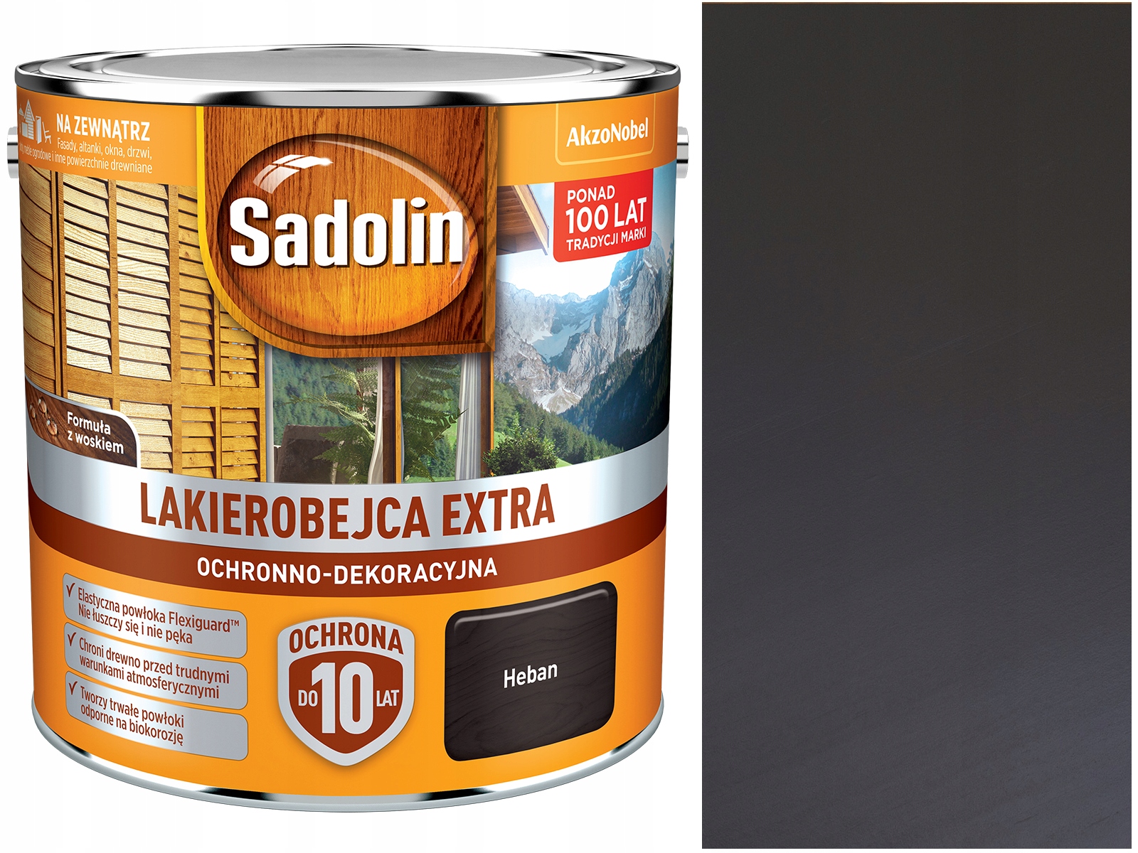 Sadolin Lakierobejca na drevo Extra Eben 5L