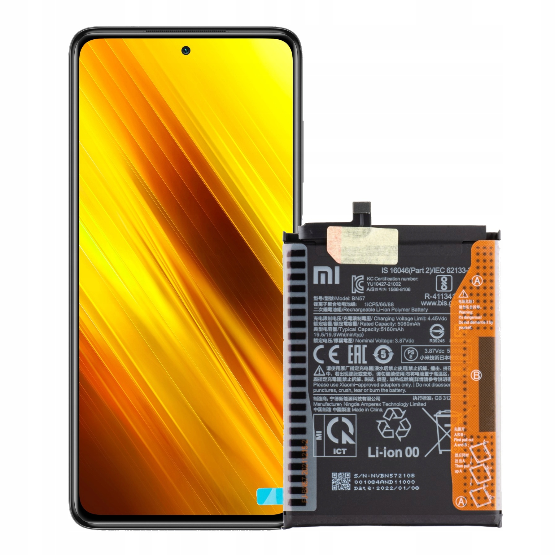 Bateria BN57 do Xiaomi Poco X3 Pro X3 Nfc X3 Oryginał Service Pack