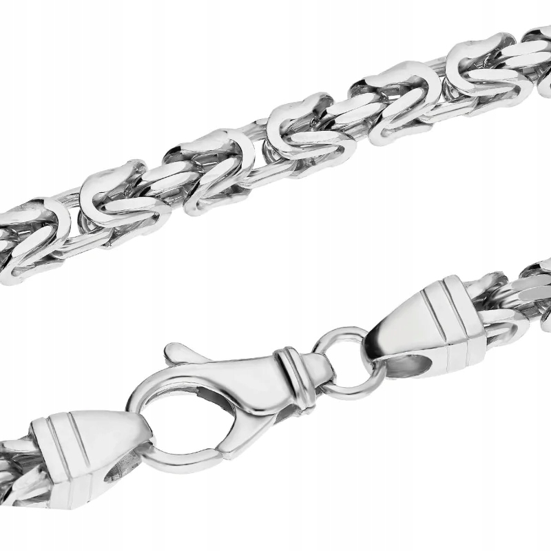 Stříbrný řetízek rhodiovaná královská vazba 5 mm ryzost 925 model unisex r60