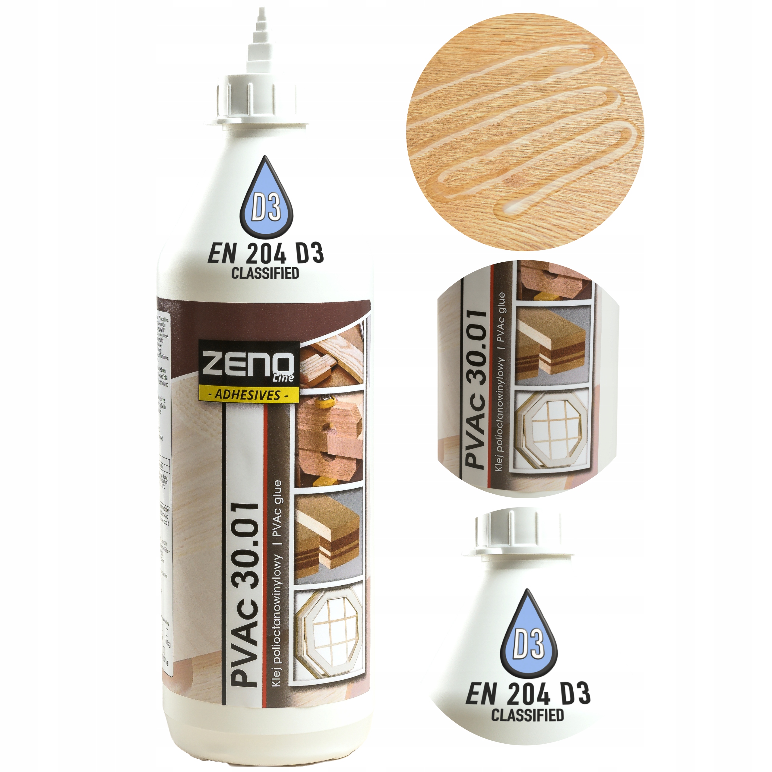 KLEJ WIKOL ZENO D3 1KG PRZEZROCZYSTY DO PAPIERU TEKTURY DECOUPAGE Marka CDW