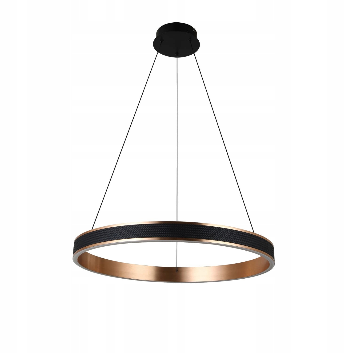 Lampa wisząca z czarno-złotym ringiem Led 43W do salonu AZzardo
