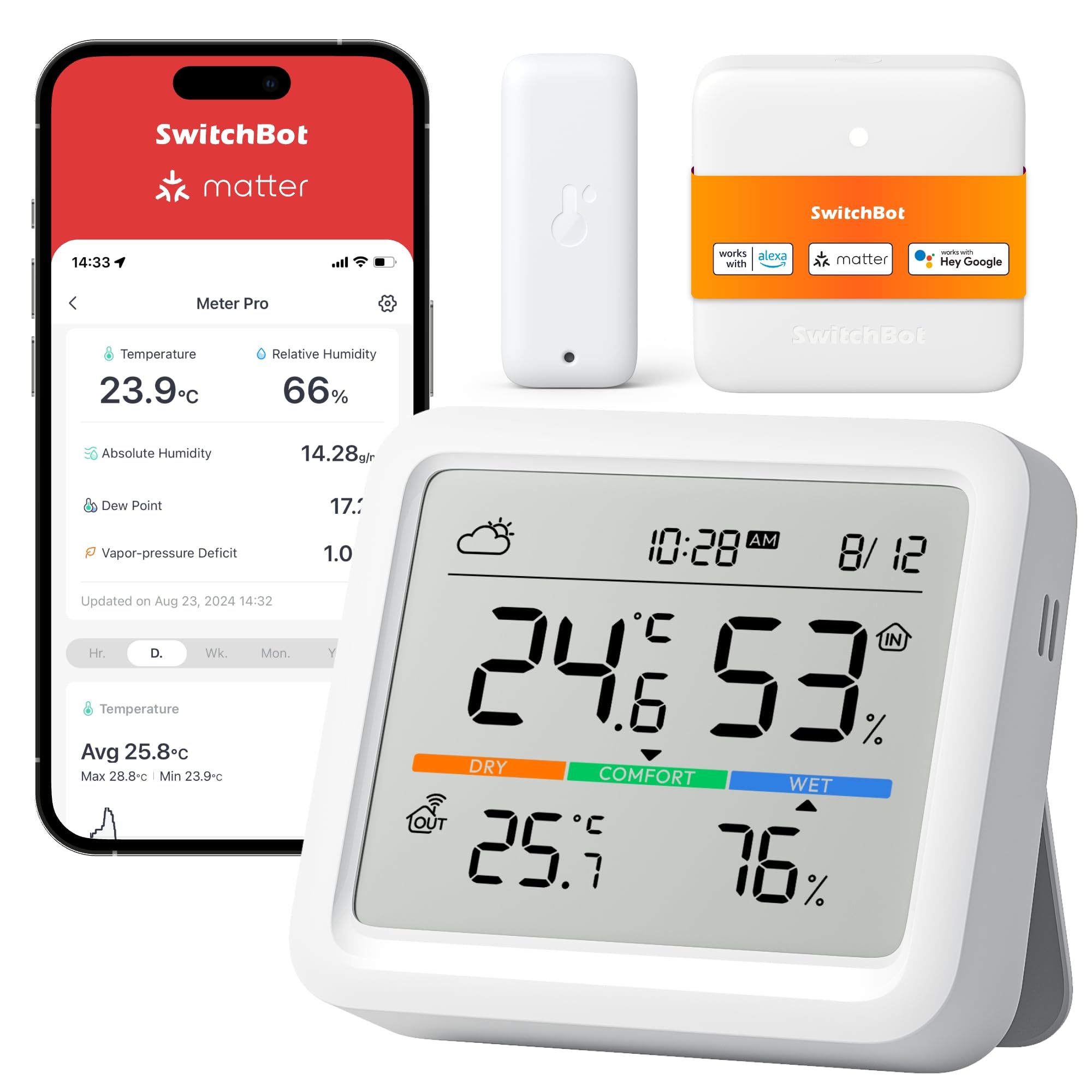 SwitchBot Wlan meteorologická stanice, venkovní senzor, IP65