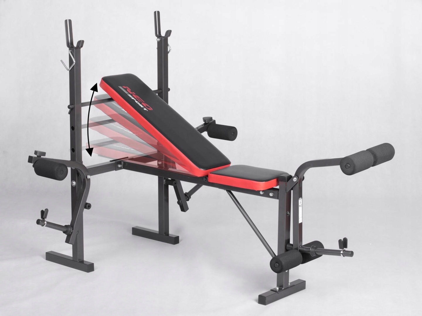 ŁAWECZKA DO ĆWICZEŃ ŁAWKA SKOŚNA POD SZTANGĘ REGULOWANA TRENINGOWA NEOSPORT Model NS-201
