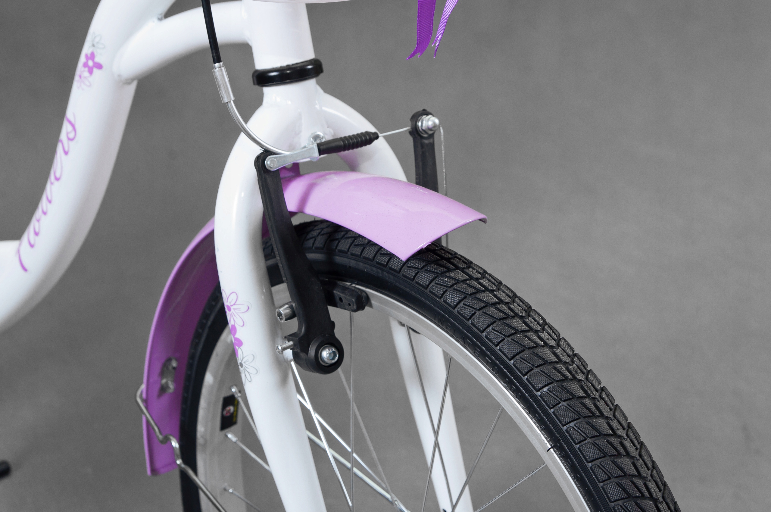 Polski ROWER 20" FLOWERS ROWEREK for girl Rama Stalowa