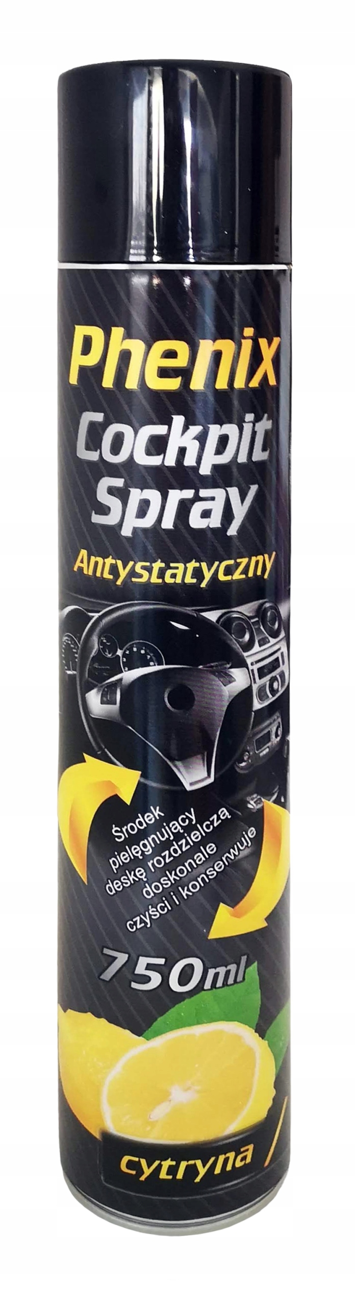 Spray do Czyszczenia Kokpitu/Tapicerki 750ml o Zapachu Cytryny