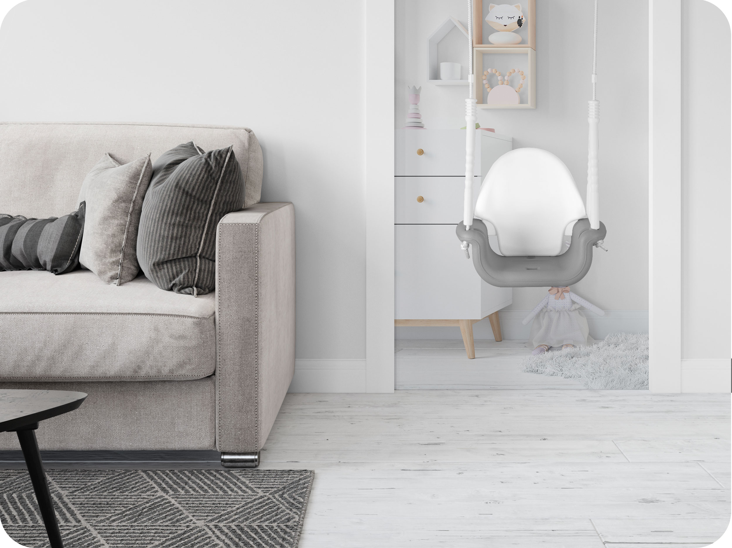 HUŚTAWKA DLA DZIECI OGRODOWA DOMOWA MODUŁOWA KUBEŁKOWA 3w1 BEZPIECZNA Materiał tworzywo