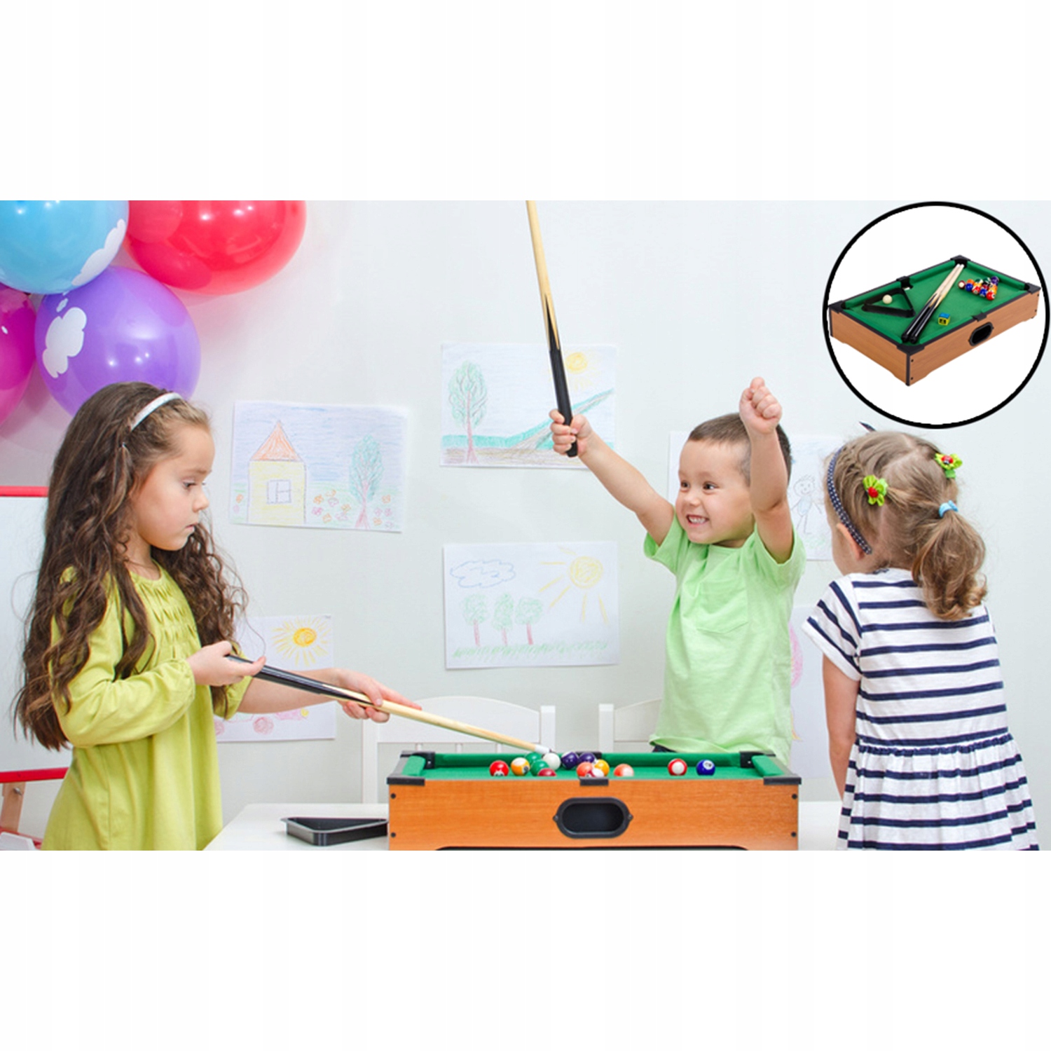 MINI STÓŁ BILARDOWY POOL BILARD + AKCESORIA Płeć produkt uniseks