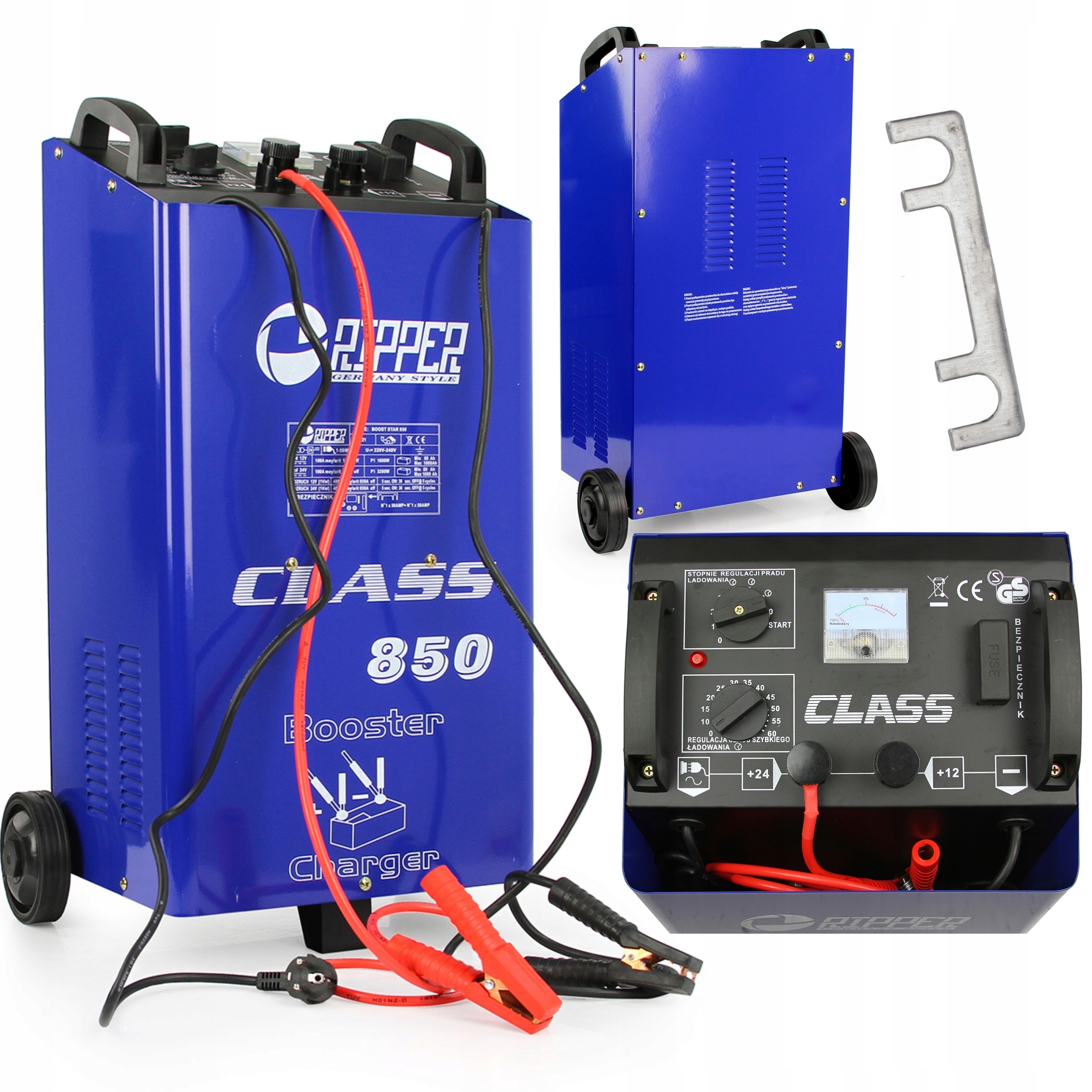 PROSTOWNIK SAMOCHODOWY Z ROZRUCHEM ROZRUCH START LCD 850 12V 24V 850A