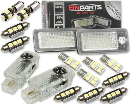 A38PFL-ZW-EP18-LOGO - AUDI A3 8P FL комплект LED интерьер доска логотип