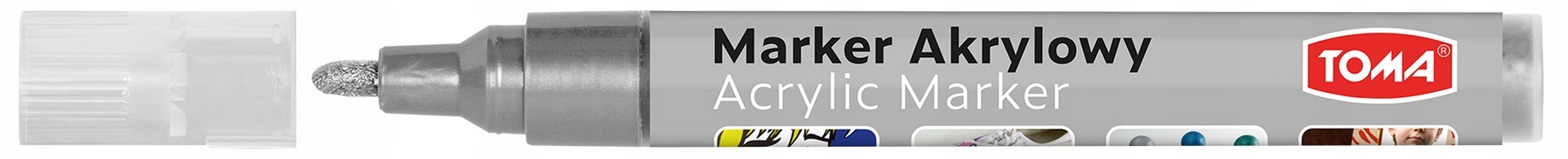 Marker akrylowy Toma TO-402 srebrny Marka Toma