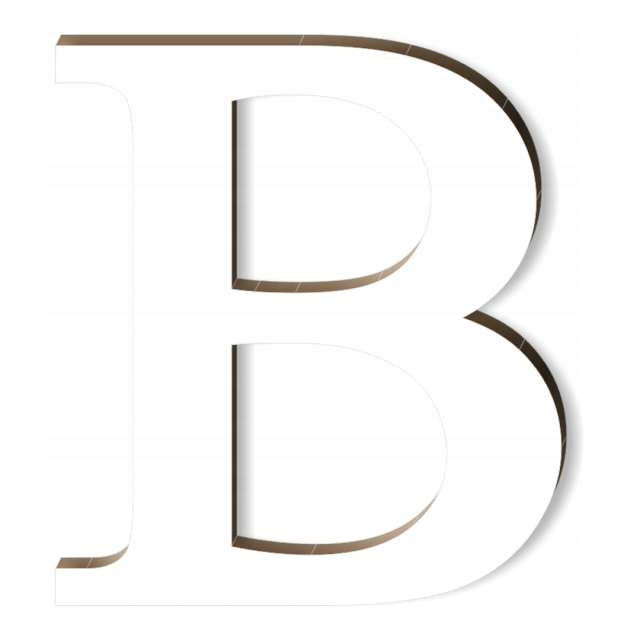 

laminat Litera literka B Times biała rozm.M 10cm