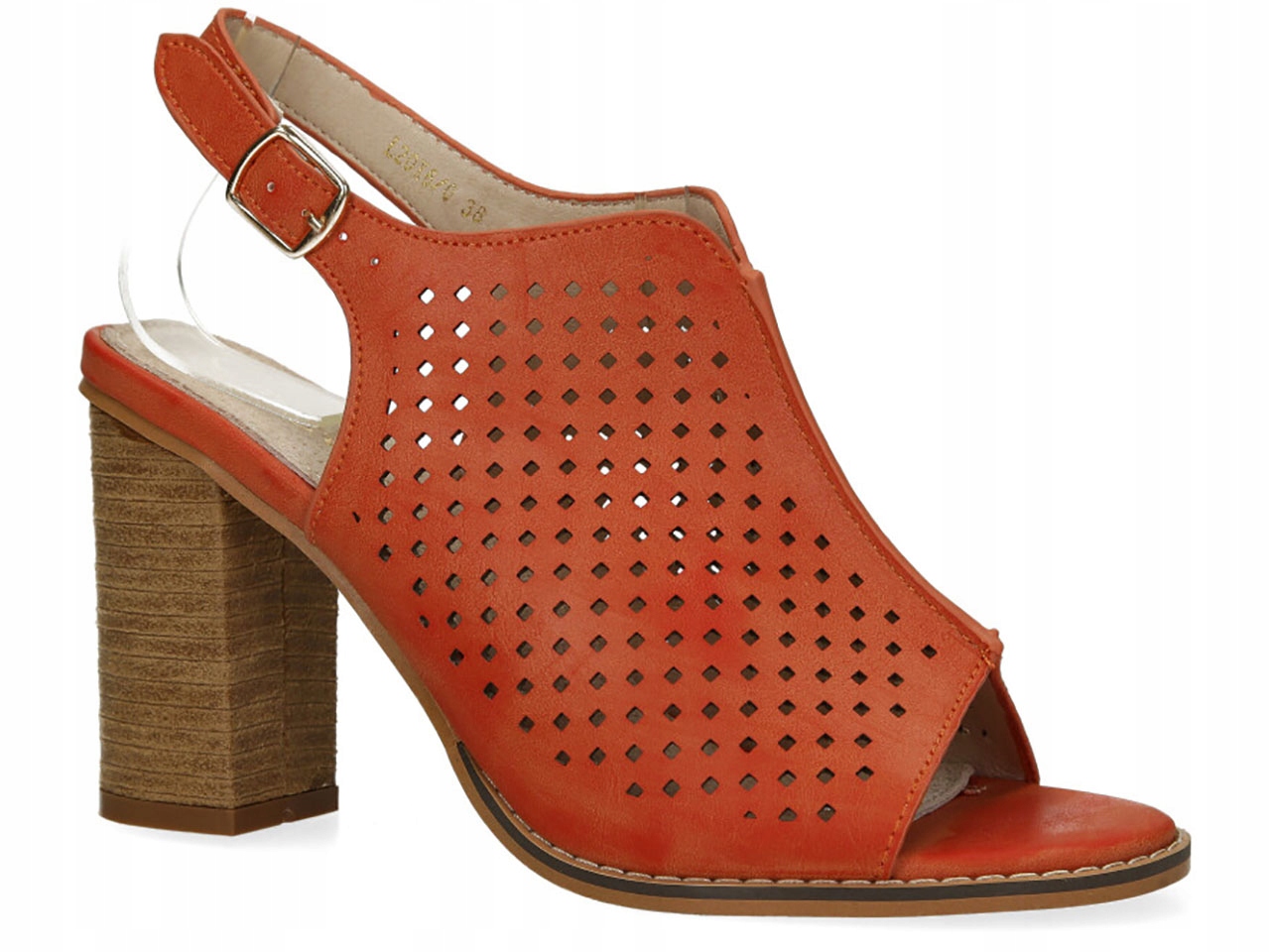 

Sandały Ażurowe Zabudowane Na Obcasie Słupku r 37