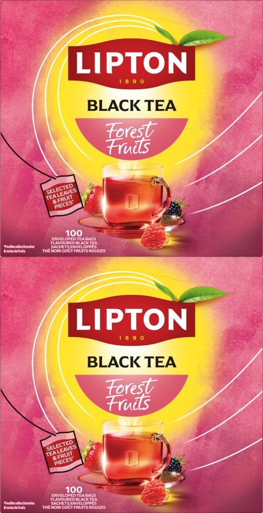 Herbata czarna Lipton Classic Forest Fruits owoce leśne 100szt x2