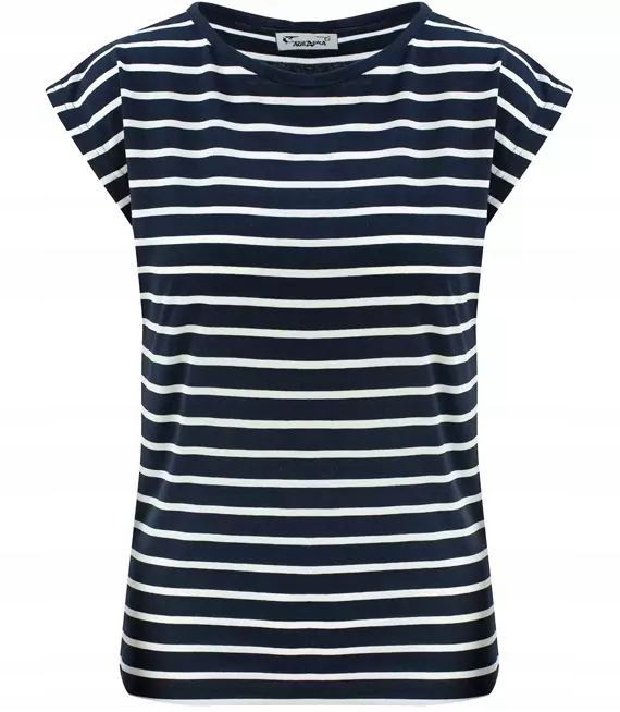 

Bluzka top damska koszulka T-shirt print paski 4XL