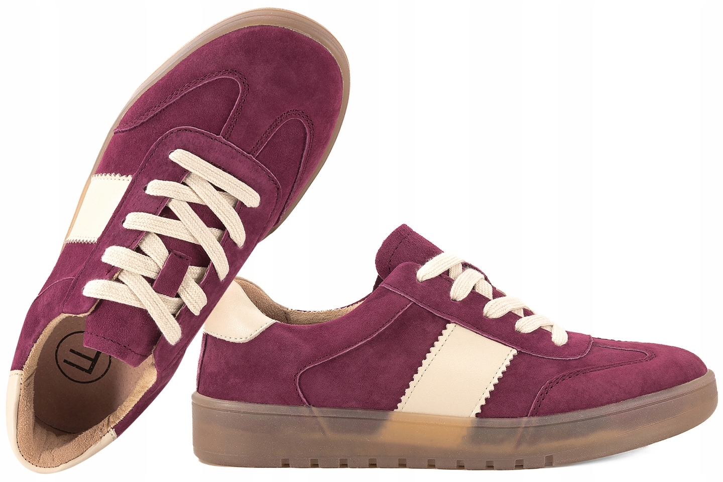 Filippo DP6770 Dámské Sportovní Polobotky Tenisky Kožené švestkové 39