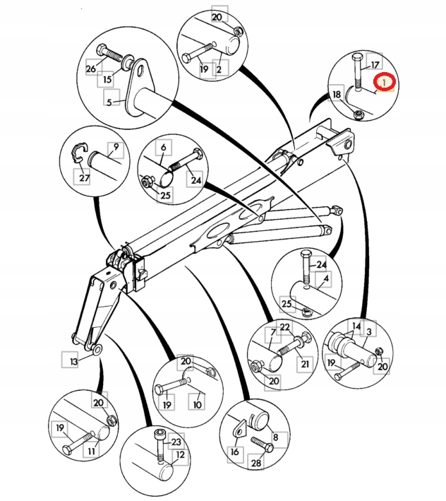 SWORZEN LACZACY RAMA RAMIE JCB TELESKOP 811 90153 Machine type Loader