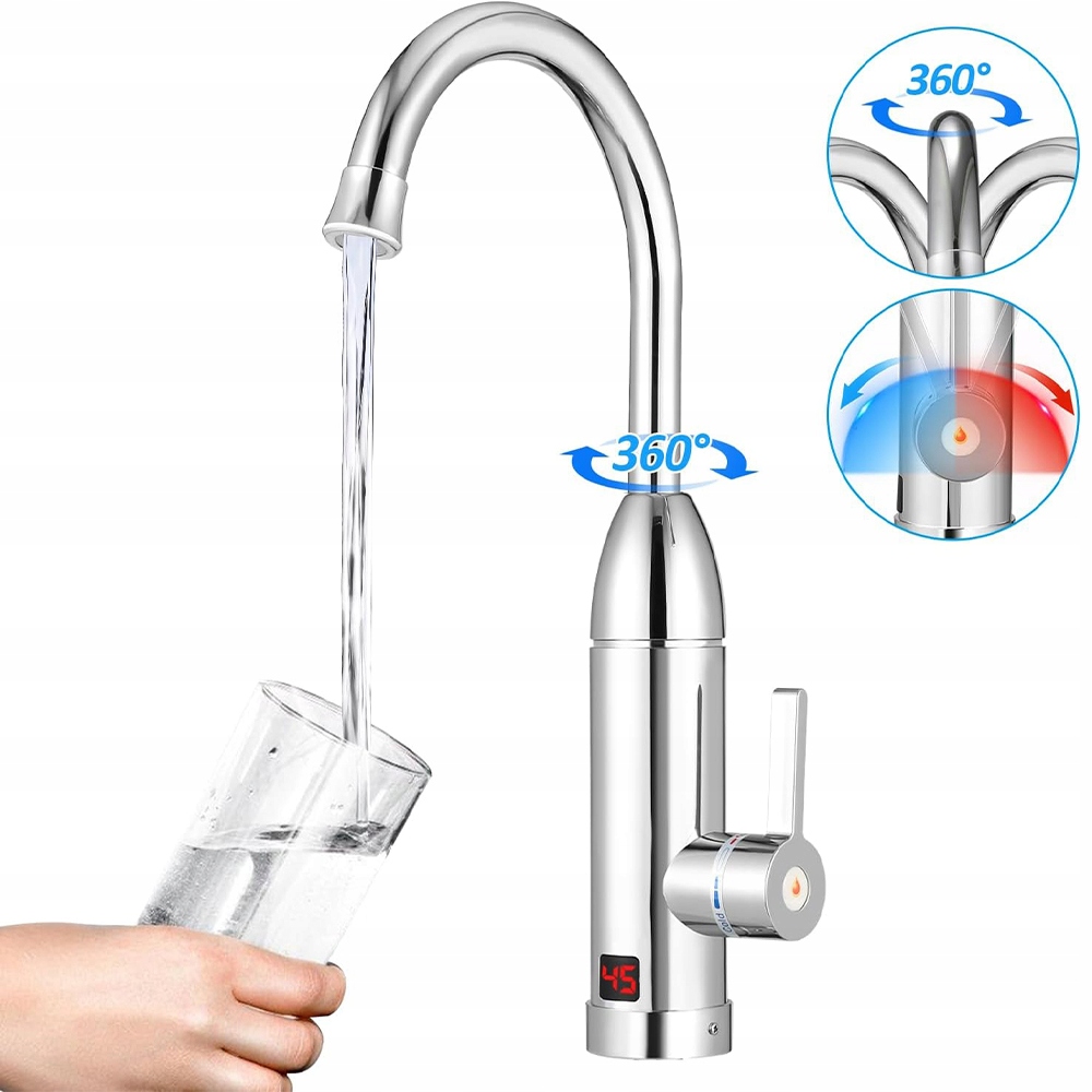 Elektrický Průtokový Ohřívač Vody Na Desku S Flexibilním Kohoutkem 3000 W