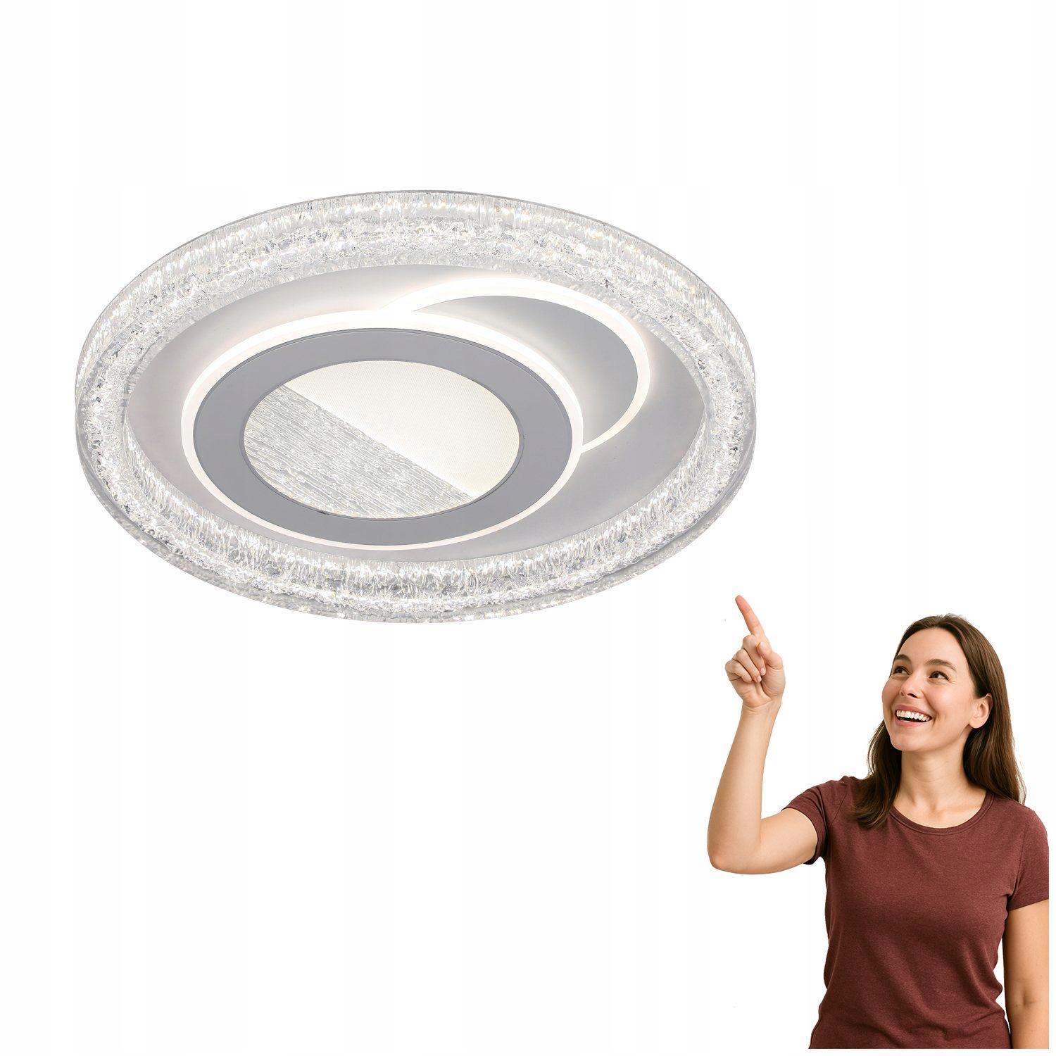 Stropná Led lampa 55W Tempio PLF-54182R-WH Italux