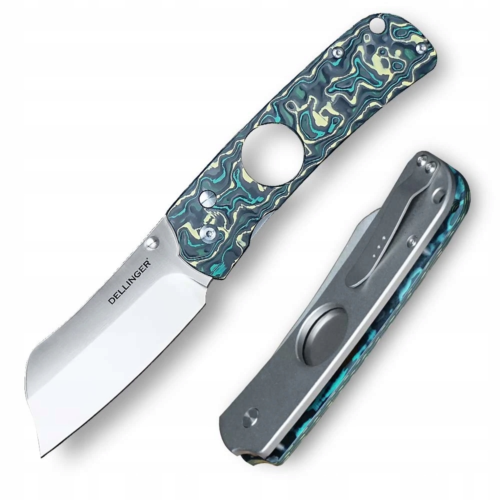 Zavírací nůž s ořezávačem doutníků Dellinger Cigar Cutter DC-53 Carbon