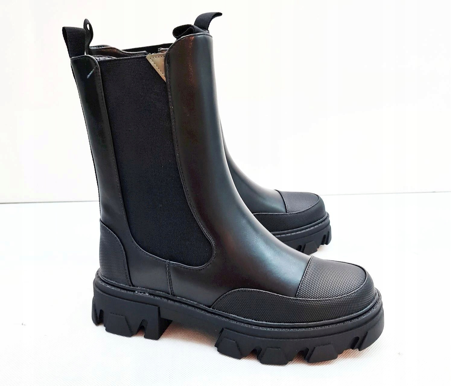 SEASTAR CZARNE BOTKI BUTY SZTYBLETY TRAPERY 40 Marka Seastar