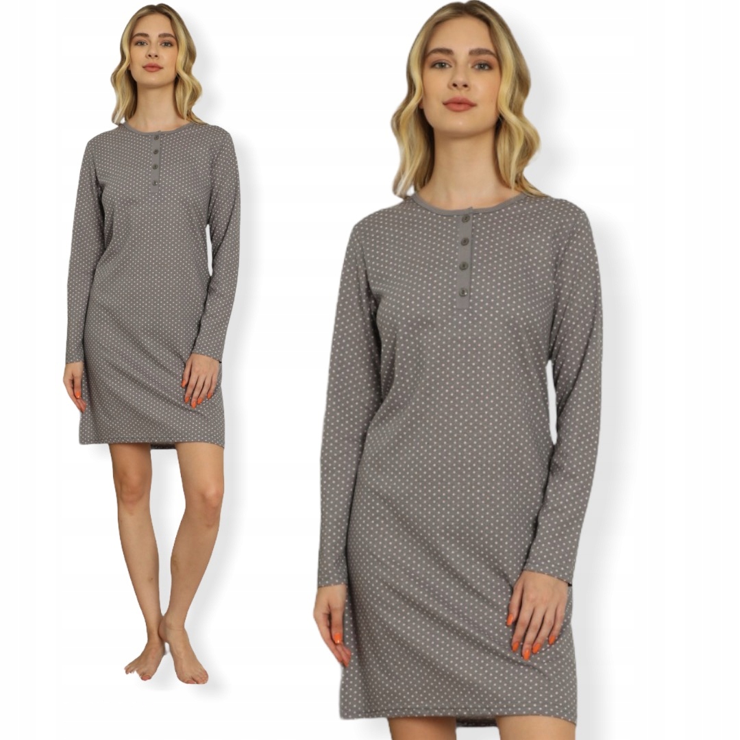 

Koszula Nocna Długi Rękaw /4 Guziki /100%BAWEŁNA