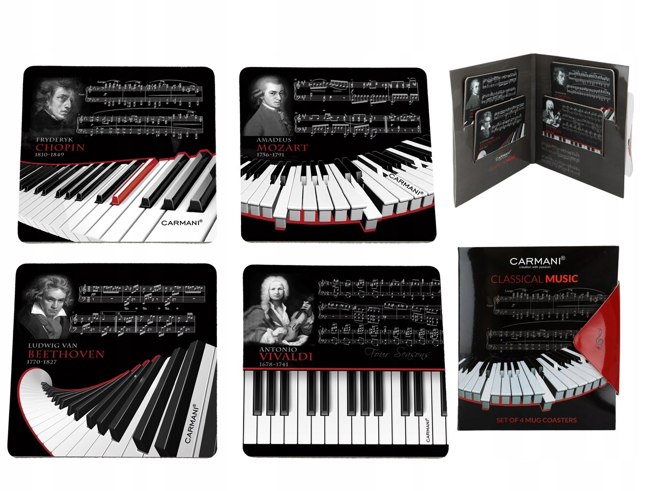 

Kpl. 4 Podkładek Korkowych Classical Music (carm