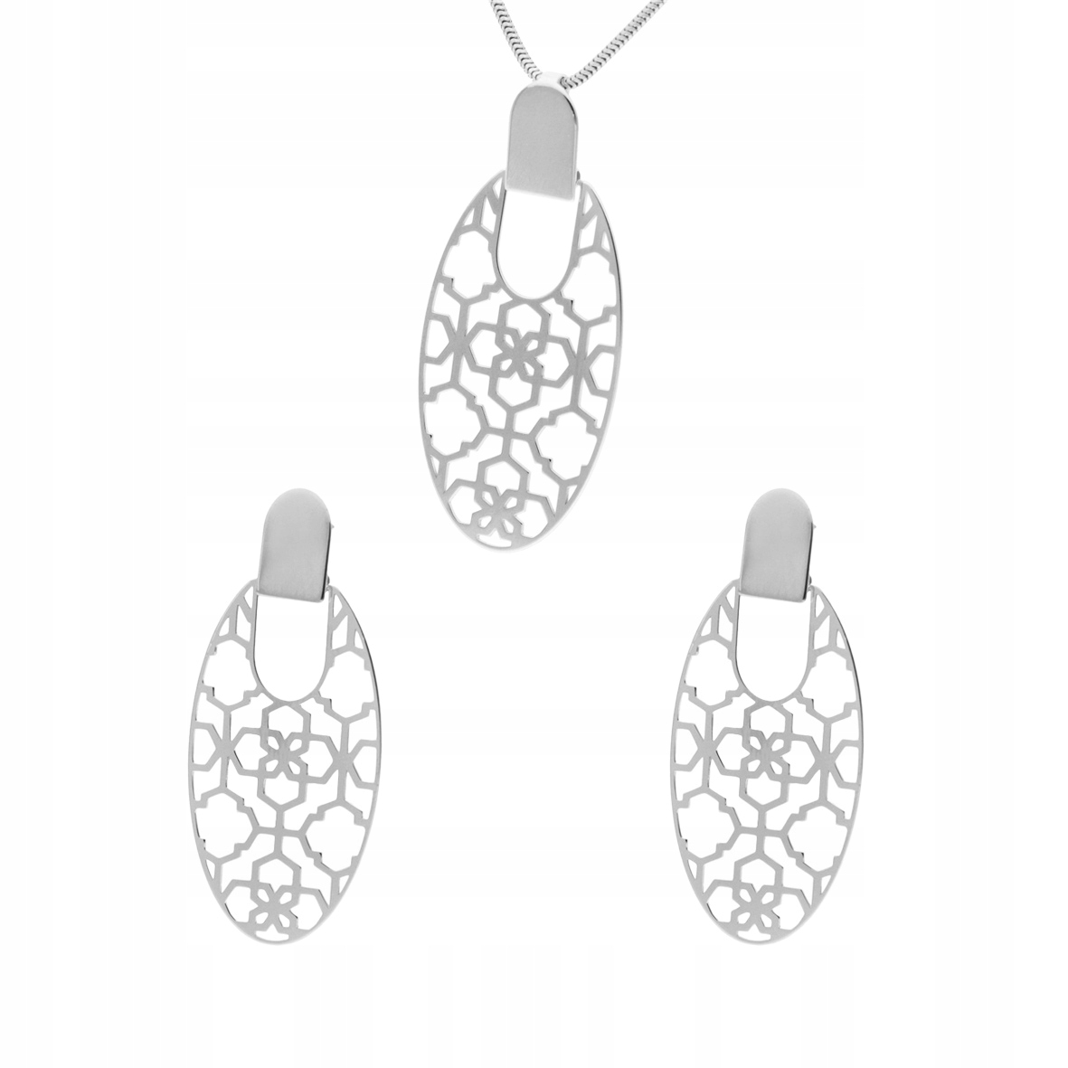 Stříbrný ažurový komplet