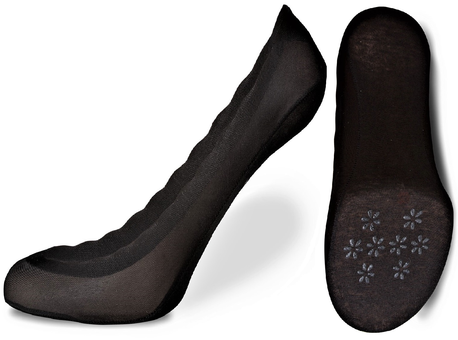 

Stopki do balerinek z silikonem na pięcie czarne