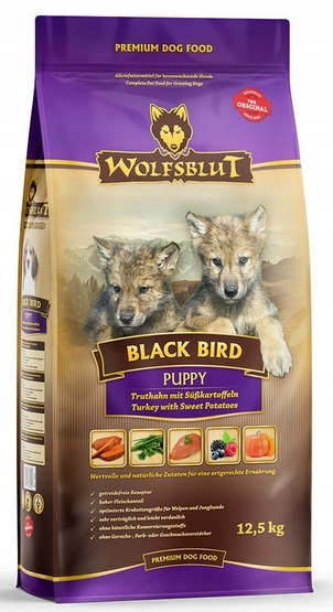 Levně Wolfsblut Dog Black Bird Puppy – krůta a batáty 12,5 kg