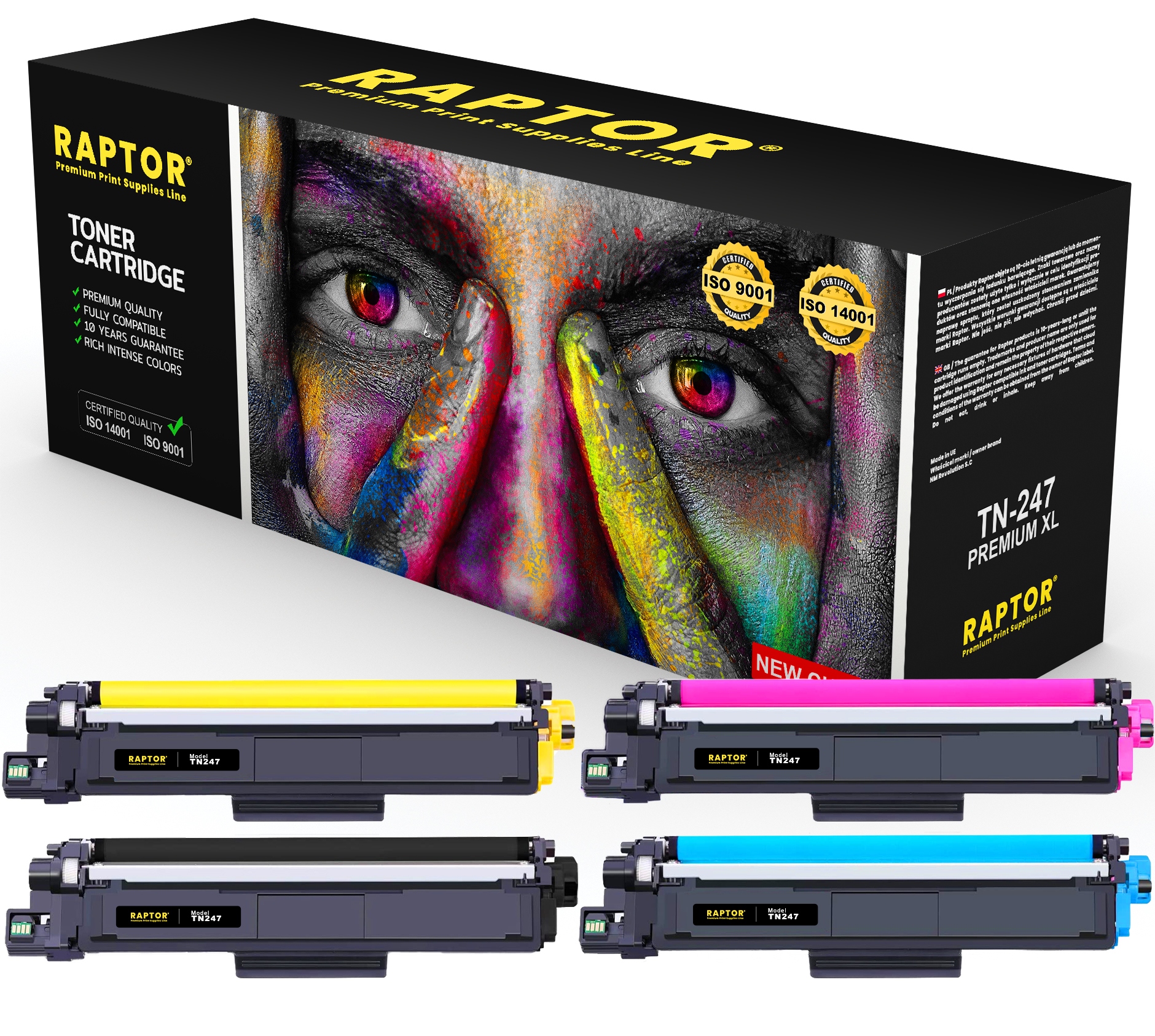 

4x Toner TN247 Do Brother DCP-L3550CDW HL-L3270CDW