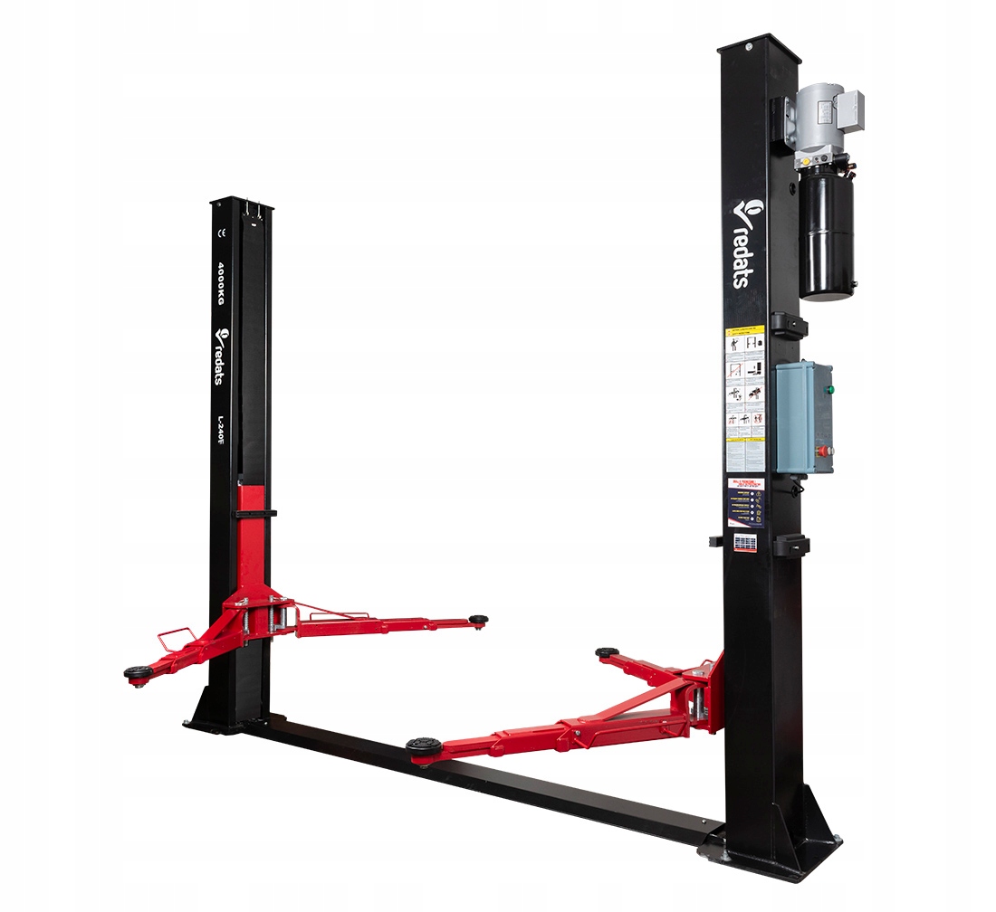 Podnośnik Dwukolumnowy Automat REDATS L-240F 4 TONY 230V Symetryczne Łapy Marka Redats
