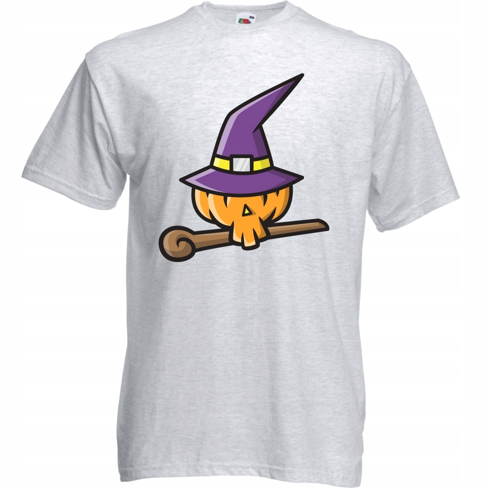 

Koszulka halloween czarownica dynia L ash szara