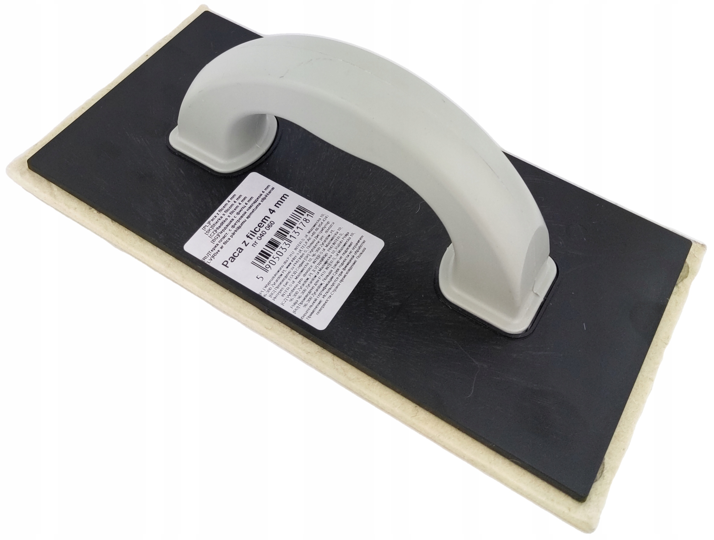 PACA Z FILCEM 4MM DO WYGŁADZANIA TYNKÓW NA MOKRO Typ paca