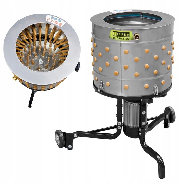 SKUBARKA DO DROBIU, PIERZA ZIPPER ZI-GRM-1100